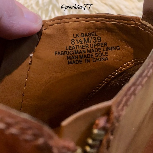 LUCKY BRAND—WOMEN’S GENUINE LEATHER SIDE-ZIP BOOTIES!! BROWN BOOTIES EUC!! - Picture 5 of 7